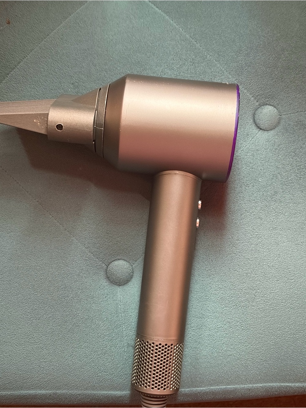Dyson Silver Portable Hair Dryer - Sleek Travel Styling Tool
